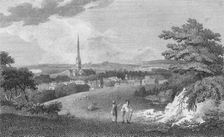 Salisbury, from the London Road 1805. Artist: Samuel Rawle