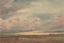 Salisbury Plain with Old Sarum in the Distance, Wiltshire, 1810-62. Creator: William Turner