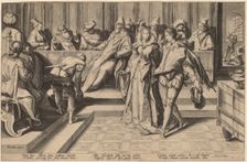 Salome Dancing Before Herod, c. 1592. Creator: Jan Saenredam
