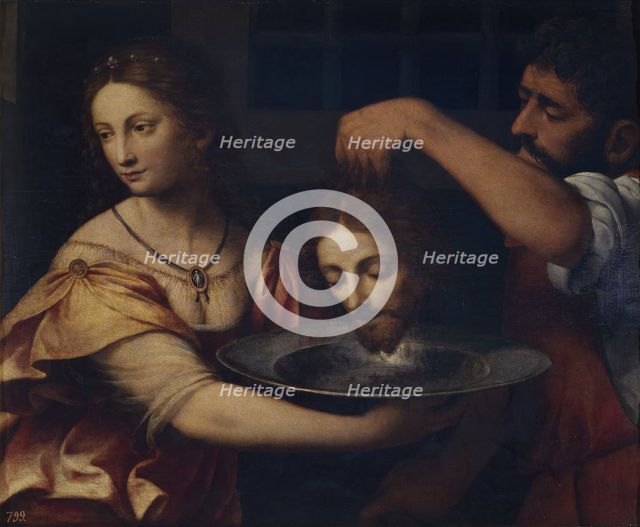 Salome receives the Head of John the Baptist. Artist: Luini, Bernardino (ca. 1480-1532)