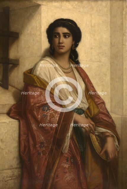 Salome Watching the Beheading of John the Baptist, 1873. Creator: Polydore Beaufaux.