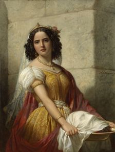 Salomé with the head of John the Baptist, c.1861. Creator: Jan Adam Kruseman
