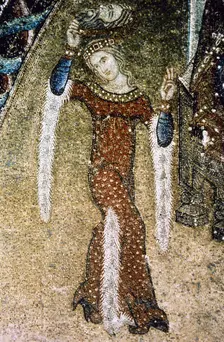 Salome with the head of John the Baptist, Saint Mark's Basilica, Venice, Italy, 13th century. Creator: LTL