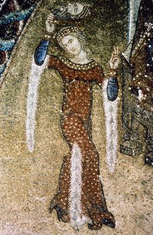 Salome with the head of John the Baptist, Saint Mark's Basilica, Venice, Italy, 13th century. Creator: LTL