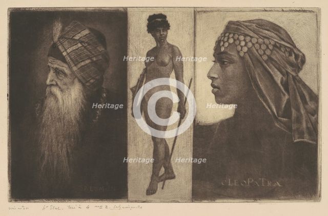 Salomon and Cleopatra, c. 1890. Creator: Henri-Charles Guerard.