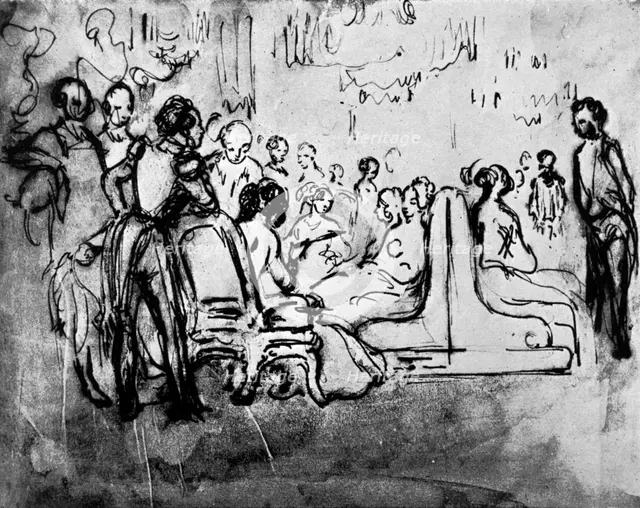 'Salon', 19th century, (1930).Artist: Constantin Guys