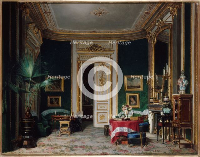 Salon at the Wendel hotel, rue de Clichy, 1870. Creator: Charles Giraud.