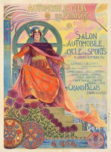 Salon de l'Automobile, du cycle et des sports, 25 janvier - 10 février 1901, 1901. Creator: Rochegrosse, Georges Antoine (1859-1938)