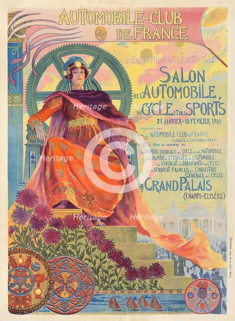Salon de l'Automobile, du cycle et des sports, 25 janvier - 10 février 1901, 1901. Creator: Rochegrosse, Georges Antoine (1859-1938).