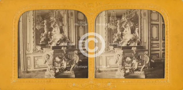 Salon des poudules, Versailles, 1860s. Creator: Adolphe Block.