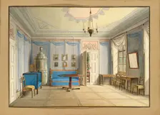 Salon in the manor house of Teplitz Castle, 1832. Creator: Croll; Carl Robert (1800-1863)