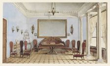 Salon Interior, 1858. Artist: Redkovsky, Andrei Alexeevich (1831-1909)