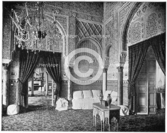 Salon of Maria de Padilla, Alcazar, Seville, Spain, late 19th century. Artist: John L Stoddard
