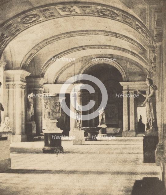 Salon of the Caryatides, Louvre, c. 1851. Creator: Fortuné Joseph Petiot-Groffier.