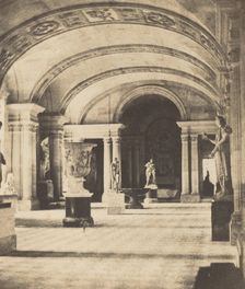 Salon of the Caryatides, Louvre, c. 1851. Creator: Fortuné Joseph Petiot-Groffier
