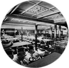 Salon of the P&O steamship SS India 1901