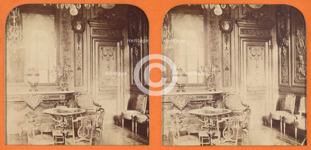 Salon Sculpte, (Chateau de St. Cloud), 1860s. Creator: A. Hanriot.