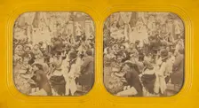 Salon scene, 1860s. Creator: Charles Gaudin