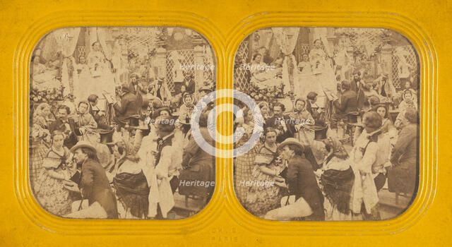 Salon scene, 1860s. Creator: Charles Gaudin.