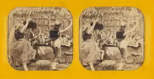Salon scene with dancers, 1860s. Creator: Charles Gaudin