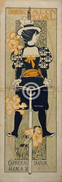 Salon Pedal (Advertising Poster), 1897. Artist: Riquer Inglada, Alejandro de (1856-1920)
