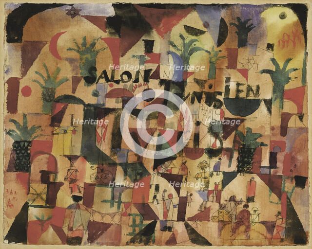 Salon Tunisien (Traffic on the Boulevard Tunis), 1918. Creator: Klee, Paul (1879-1940).