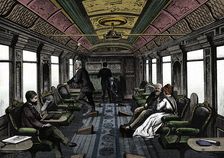 Saloon car on the Orient Express, c1895