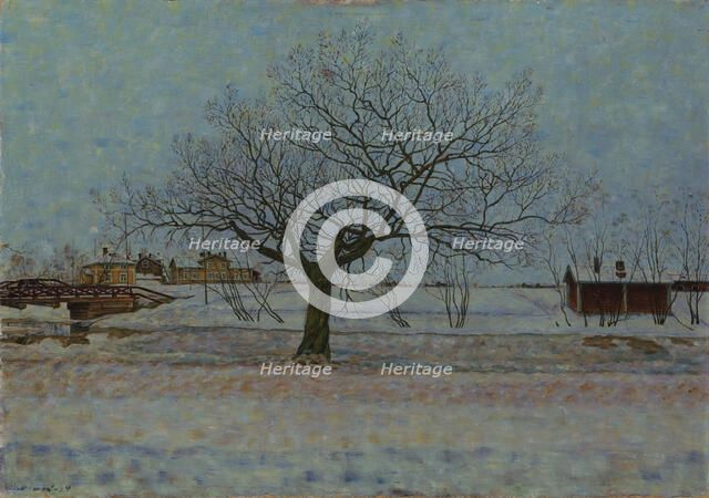 Sallow; The Weeping Willow, 1934. Creator: Vilho Lampi.