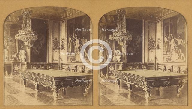 Salle de Billard (Chateau de St. Cloud.), 1855-1865. Creator: F. Grau.