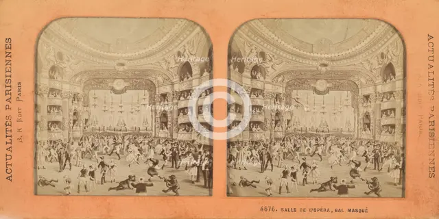 Salle de l'Opera, Bal Masque, 1860s. Creator: Adolphe Block.