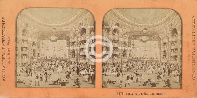 Salle de l'Opera, Bal Masque, 1860s. Creator: Adolphe Block.