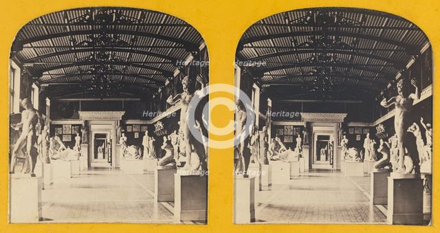 Salle des Modeles antiques, Musee de Berlin., about 1865. Creator: Unknown.