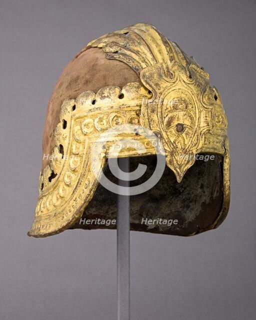 Sallet alla Veneziana, Italian, ca. 1470; gilt mounts, probably added early 16th century. Creator: Unknown.