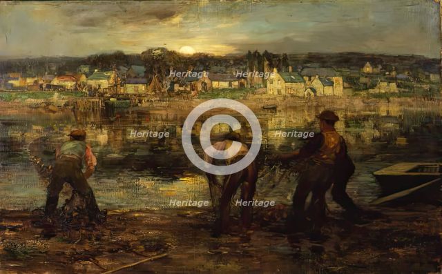Salmon Fishers on the Dee at Kirkcudbright, c1880s. Creator: William Stewart MacGeorge.