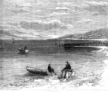 Salmon-fishing on the River Tay: watching, 1862. Creator: Unknown