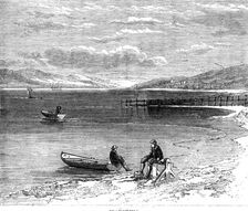Salmon-fishing on the River Tay: watching, 1862. Creator: Unknown