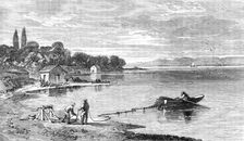 Salmon-fishing on the River Tay: going out, 1862. Creator: Unknown