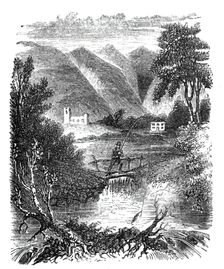 Salmon fishing, Strand's Bridge, Vale of Rutland, 1842. Creator: Unknown