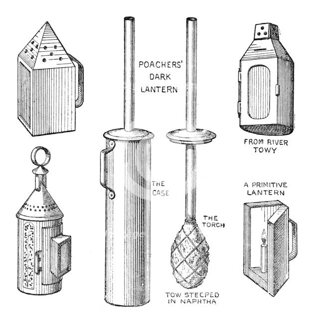 Salmon-poachers' lanterns - Mr. Ffennell's collection, International Fisheries Exhibition, 1883. Creator: Unknown.