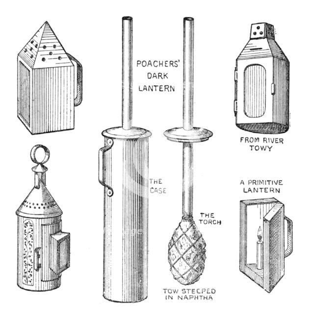 Salmon-poachers' lanterns - Mr. Ffennell's collection, International Fisheries Exhibition, 1883. Creator: Unknown.