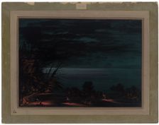 Salmon Spearing - Ottowas, 1861/1869. Creator: George Catlin