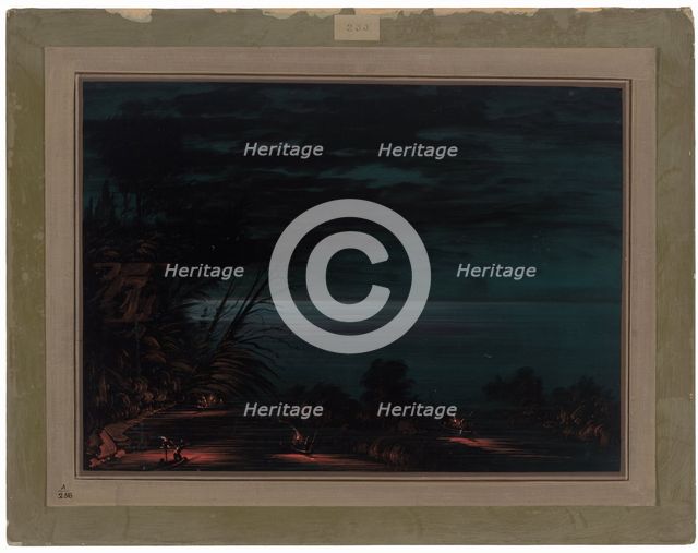 Salmon Spearing - Ottowas, 1861/1869. Creator: George Catlin.