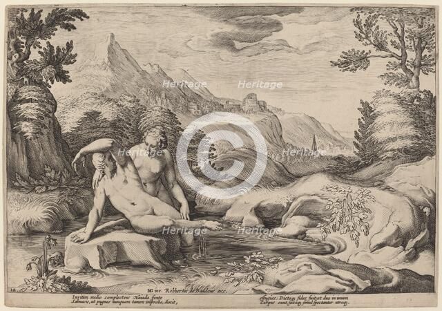 Salmacis and Hermaphroditus, 1589. Creator: Goltzius, Workshop of Hendrick, after Hendrick Gol.