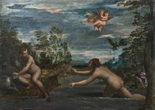 Salmacis and Hermaphroditus, c 1615. Creator: Scarsellino (Scarsella); Ippolito (1551-1620)