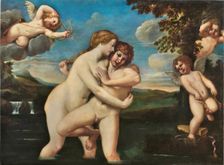 Salmacis and Hermaphroditus. Creator: Albani, Francesco (1578-1660)