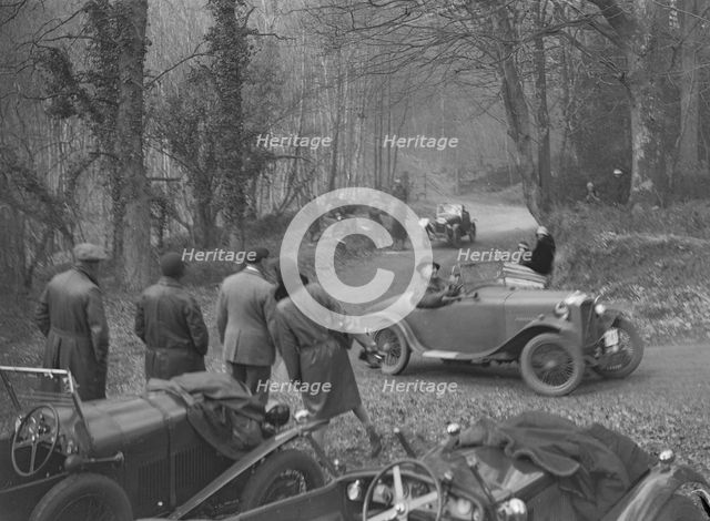 Salmson 2-seater sports competing in the Sunbeam Motor Car Club Bognor Trial, 1929. Artist: Bill Brunell.