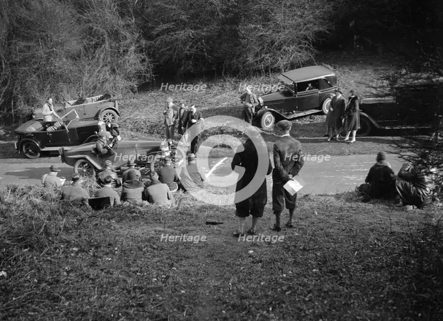 Salmson at the JCC Half-Day Trial, Ranmore Common, Surrey, 1930. Artist: Bill Brunell.