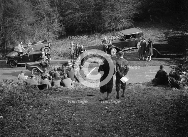 Salmson at the JCC Half-Day Trial, Ranmore Common, Surrey, 1930. Artist: Bill Brunell.