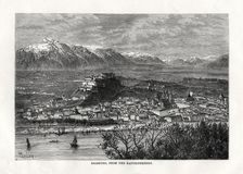 Salsburg, from the Kapuzinerberg Austria, 19th century. Artist: Taylor