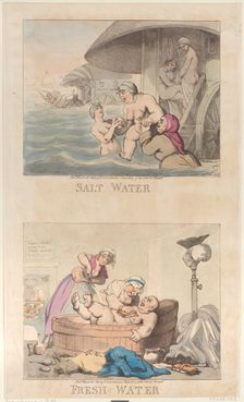 Salt Water and Fresh Water, March 25, 1800., March 25, 1800. Creator: Thomas Rowlandson